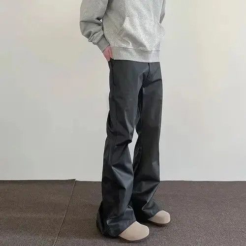 Jean High Street Black Brushed Wax Micro Flare Casual Pants Size US 32 / EU 48 - 1 Thumbnail