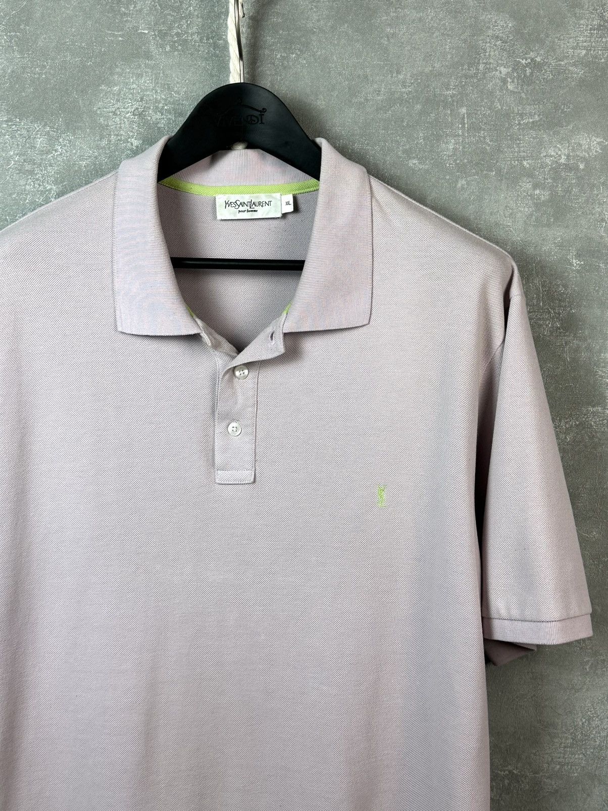 Yves Saint Laurent YSL YvesSaintLaurent Light Lilac Short Sleeve Cotton Polo Size US XXL / EU 58 / 5 - 2 Thumbnail