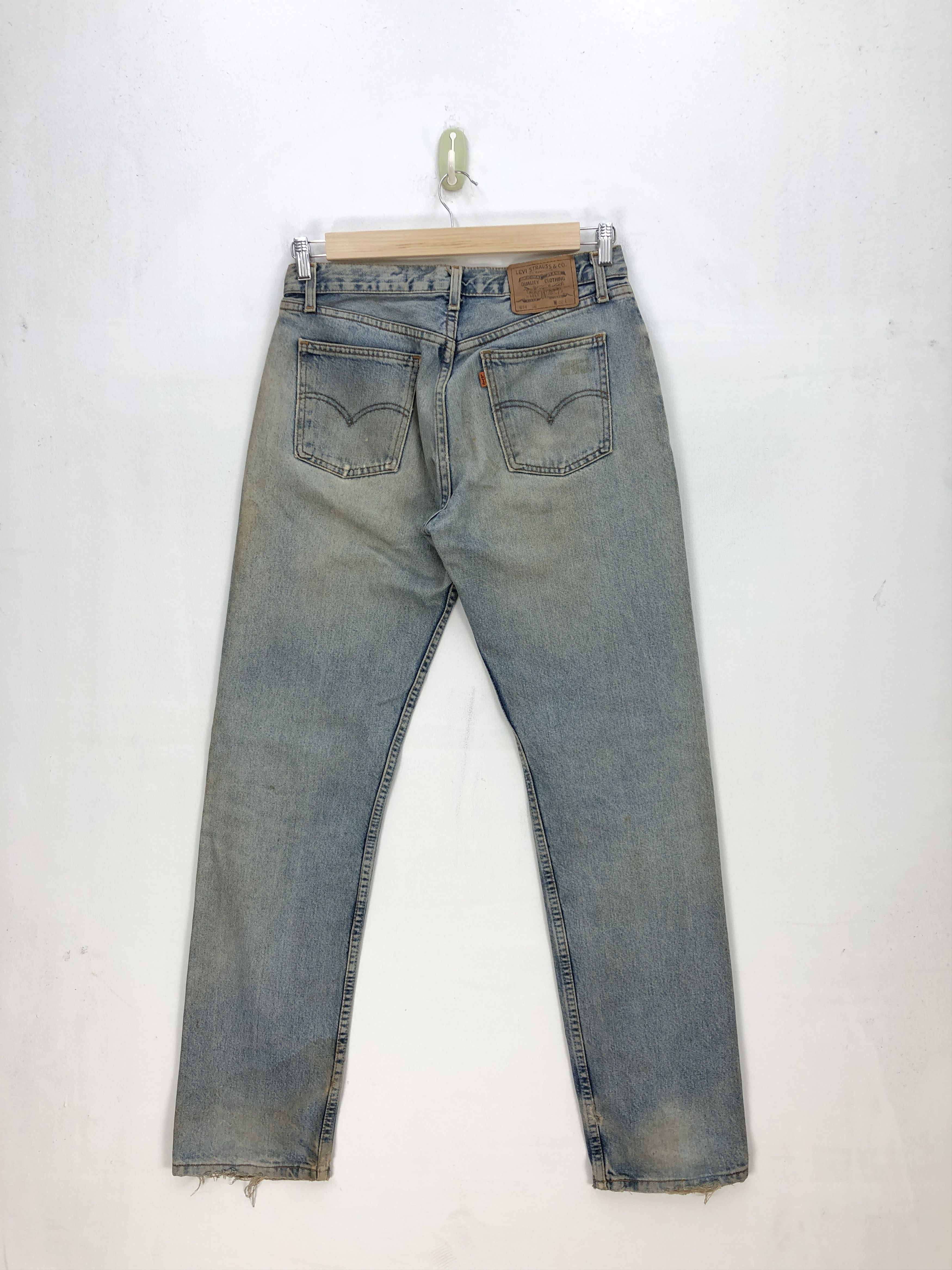 Levi's × Vintage Vintage Levis 614 Faded Jeans Orange Tab Light Wash Denim Size US 30 / EU 46 - 2 Thumbnail