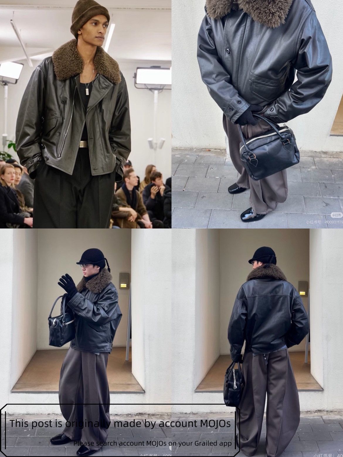 Lemaire Sz L Lemaire 24AW Shearling - Trimmed Leather Blouson mojos2 Size US L / EU 52-54 / 3 - 7 Thumbnail
