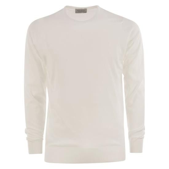 John Smedley JOHN SMEDLEY Men Sweater HATFIELD WHITE Size US S / EU 44-46 / 1 - 1 Thumbnail