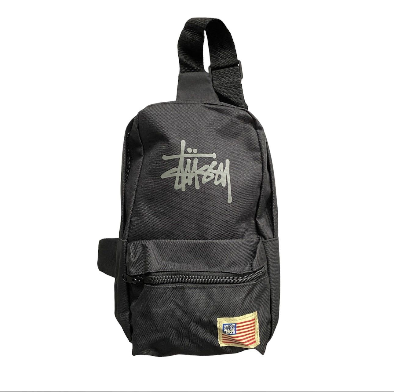Stussy Stussy Troops Crossbody Bag Canvas Sling Shoulder Black Size ONE SIZE - 1 Thumbnail