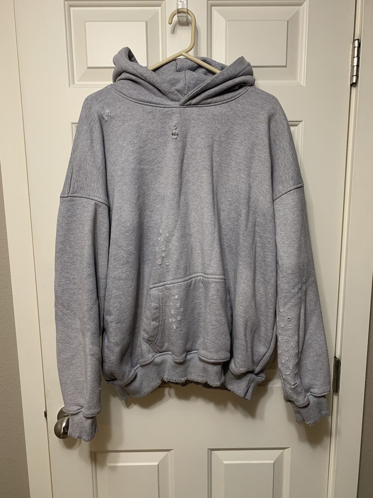 image of Vintage Bizzrad Signature Thermal Cut Hoodie in Grey, Men's (Size XL)