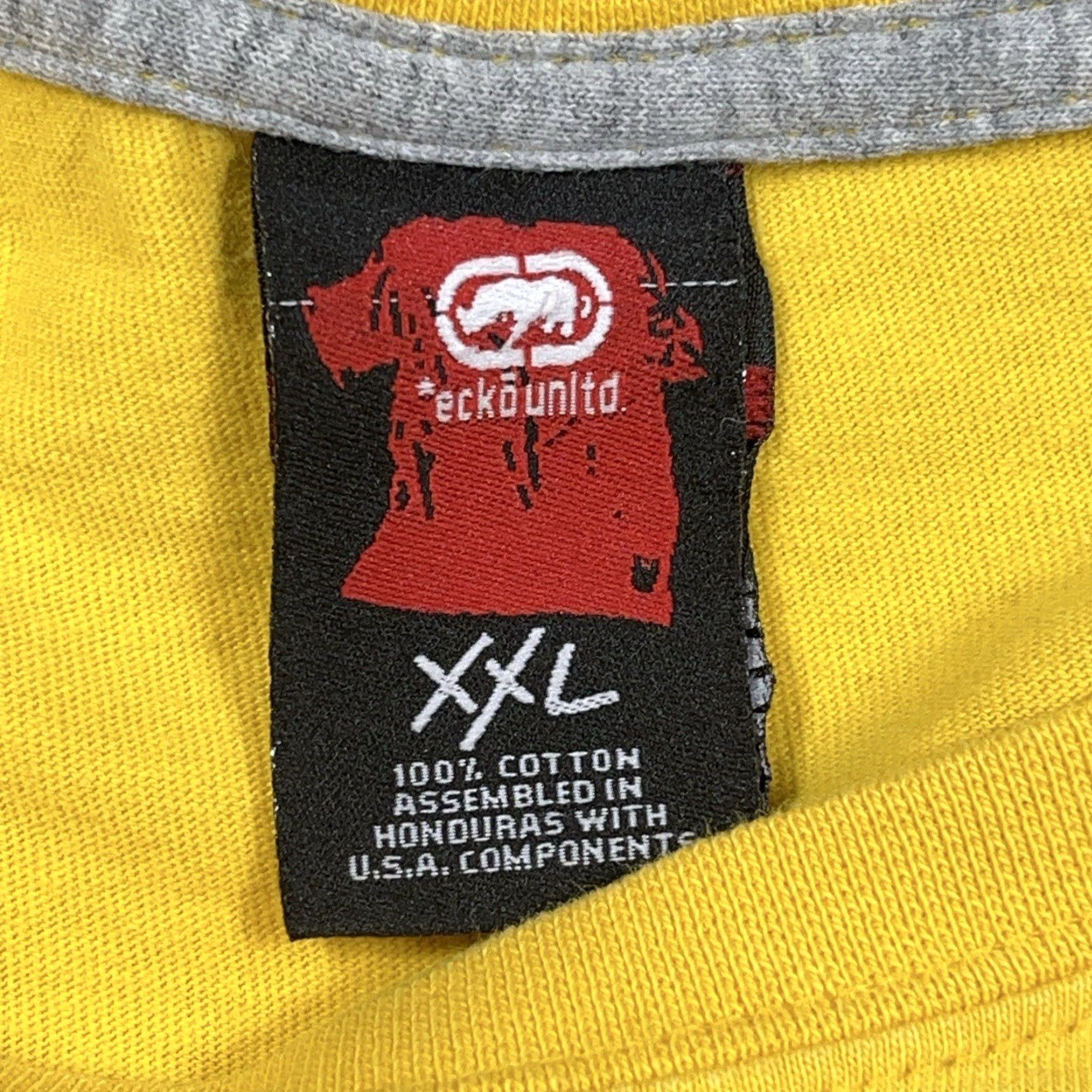 Ecko Unltd. VINTAGE Ecko Unltd Shirt Men 2XL Yellow Tee Camouflage Logo Graphic 2000s Hip Hop Adults Size US XXL / EU 58 / 5 - 2 Thumbnail