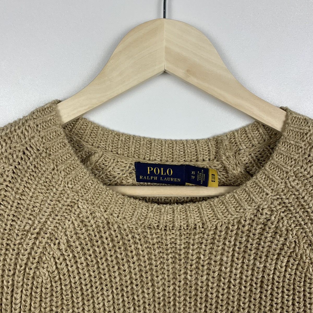 Polo Ralph Lauren Designer Polo Ralph Lauren Knit Sweater Raglan Size XS Beige Size XS / US 0-2 / IT 36-38 - 6 Thumbnail