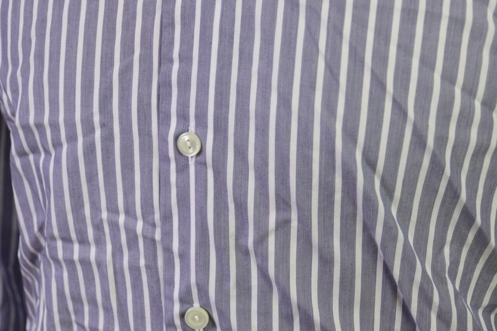 Eton Eton Slim Gray Striped Button Down Shirt Size 41 / 16 Size US M / EU 48-50 / 2 - 8 Thumbnail