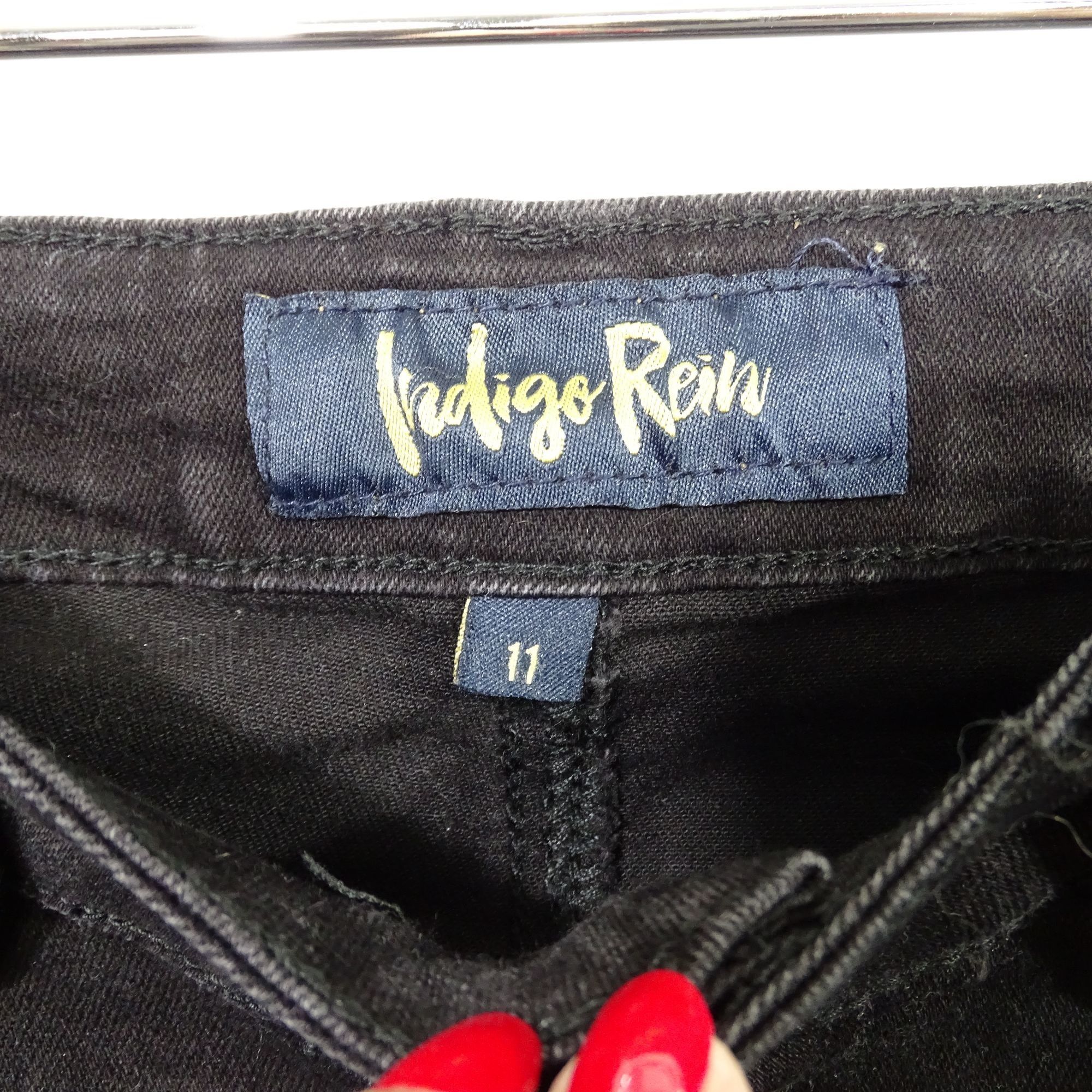 Other Indigo Rein Black Flare Jeans Women Juniors Size 11 Ripped Size 28" / US 6 / IT 42 - 6 Thumbnail
