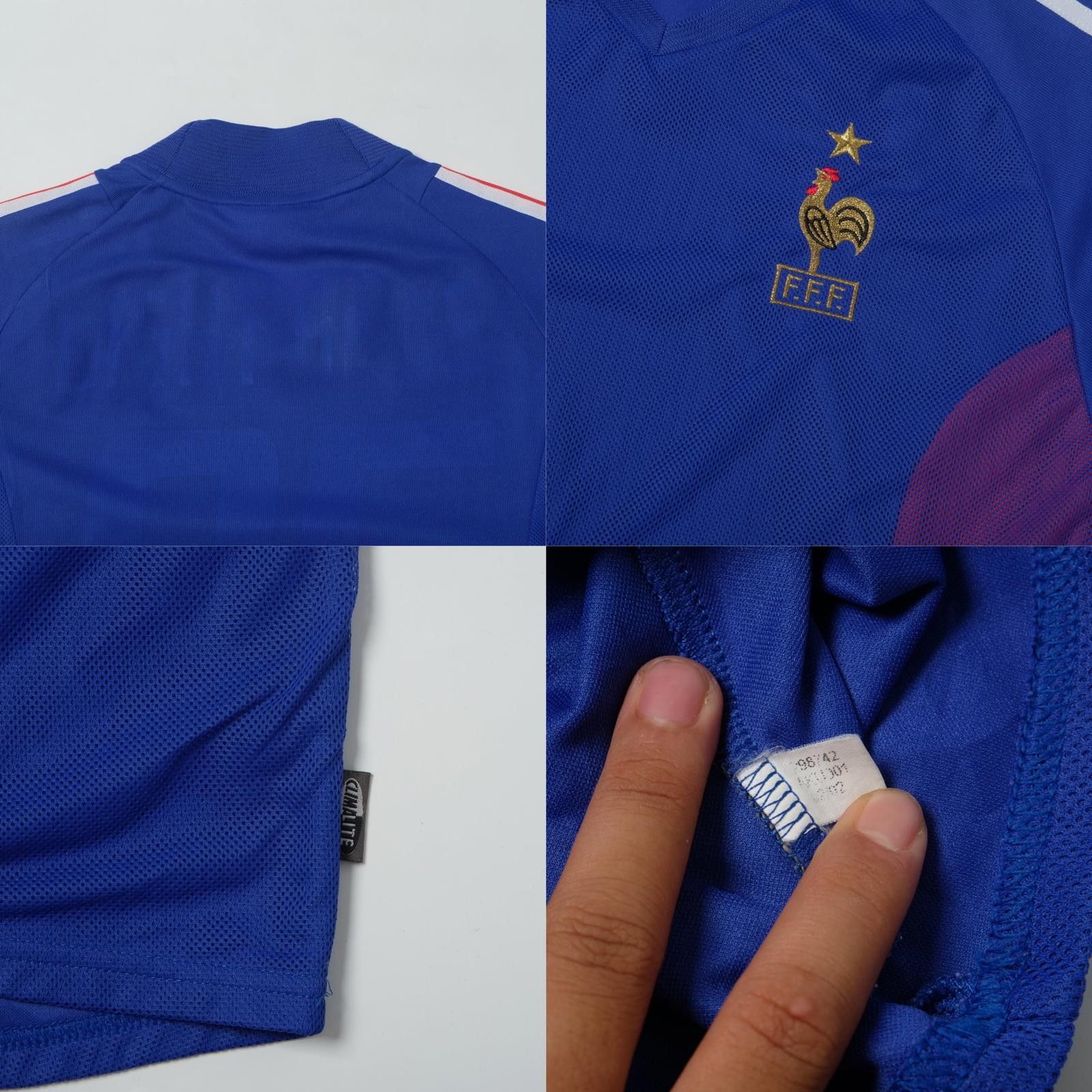 Adidas 2002/04 France Home Shirt Adidas (M/L) Size US M / EU 48-50 / 2 - 5 Thumbnail