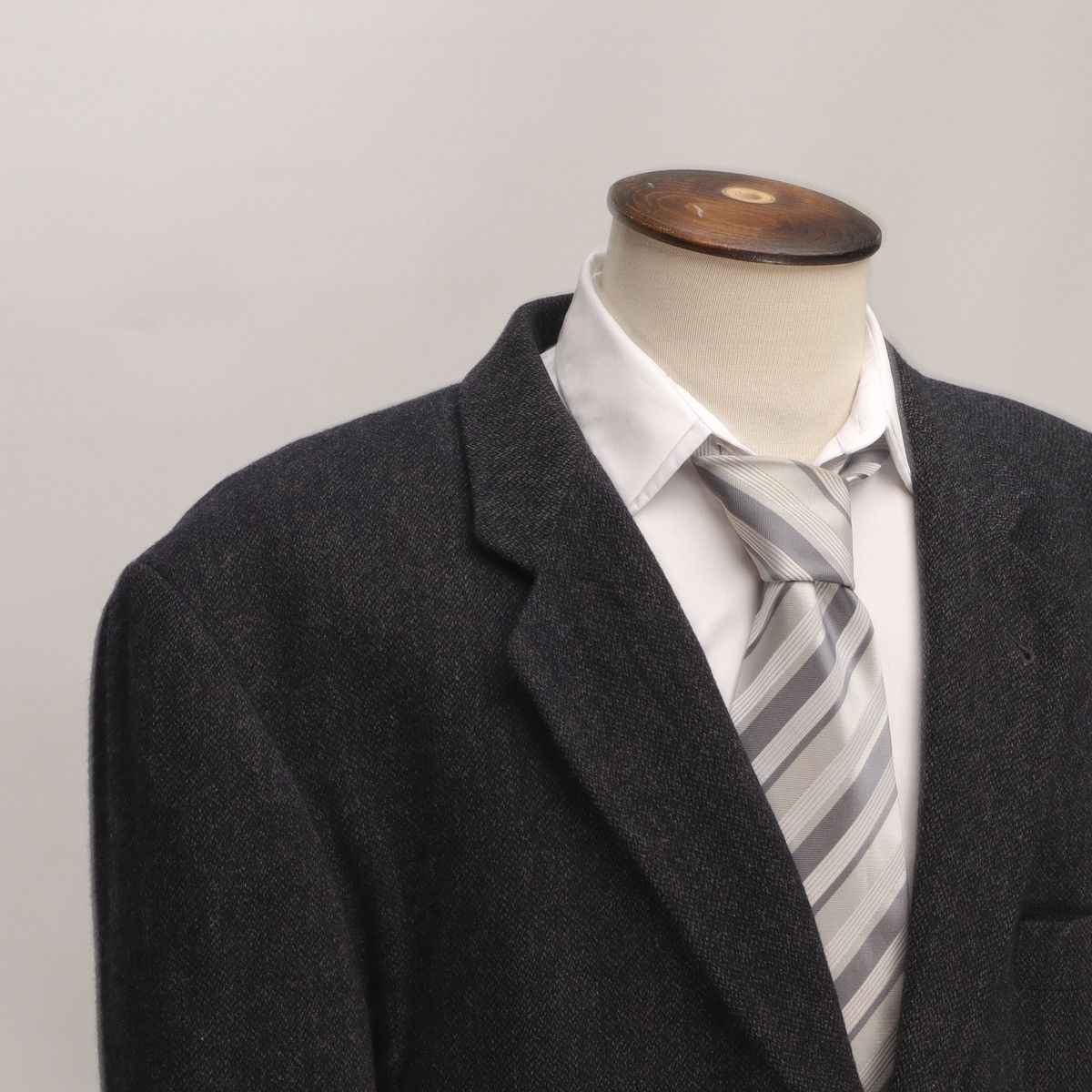Hugo Boss Vintage Blazer Jacket Hugo Boss Lambs Wool Dark Gray Size 46R - 3 Thumbnail