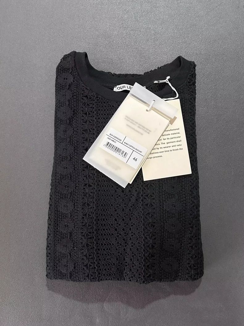Our Legacy Our Legacy Box Sleeveless Black Cotton Crochet | Grailed