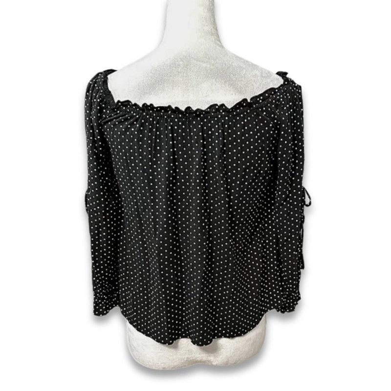 American Eagle Outfitters American Eagle Outfitters Off Shoulder Polka Dot Black W XS Size XS / US 0-2 / IT 36-38 - 5 Thumbnail
