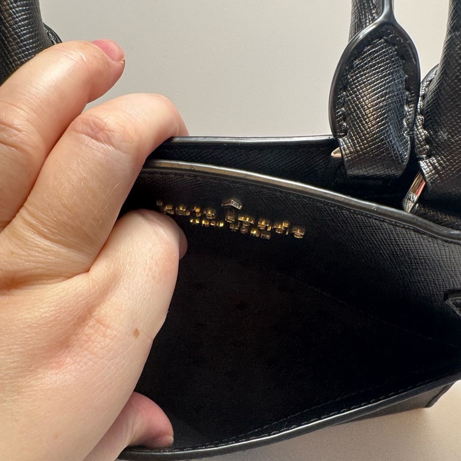 Kate Spade Kate Spade Large Staci Satchel Black Crossgrain Leather Size ONE SIZE - 6 Thumbnail