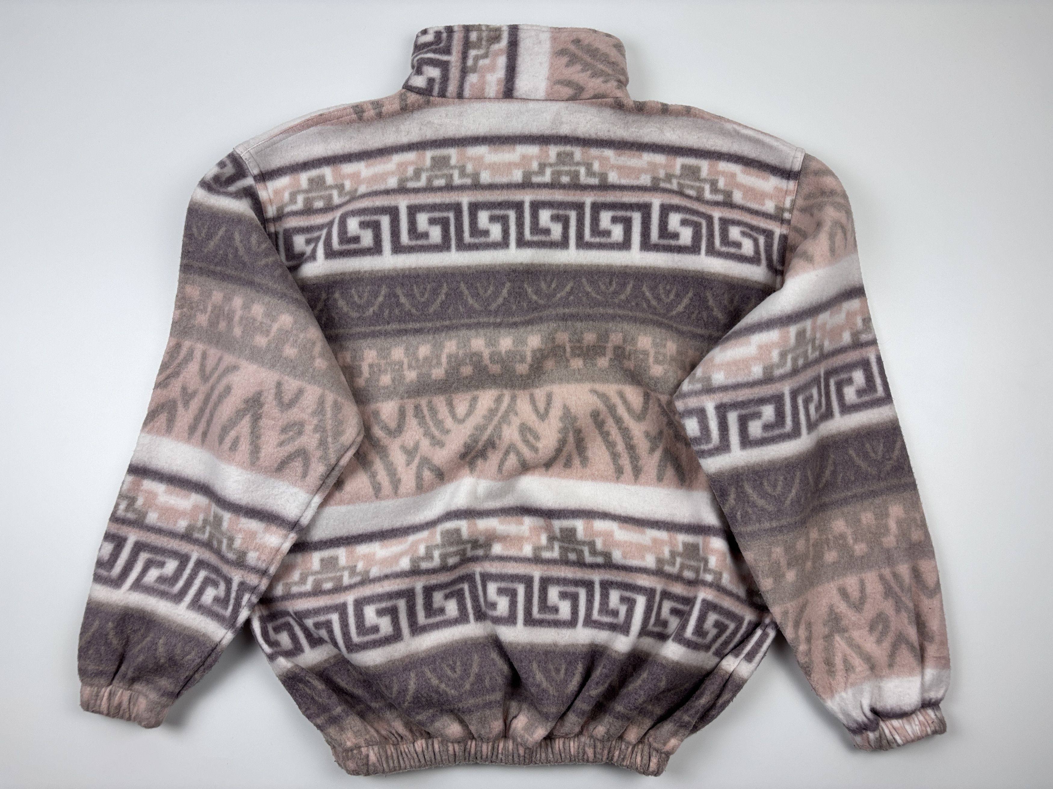 Polartec × Vintage Vintage Aztec Fleece Sweater Geometric Pullover Brown Mens L Size US L / EU 52-54 / 3 - 5 Thumbnail