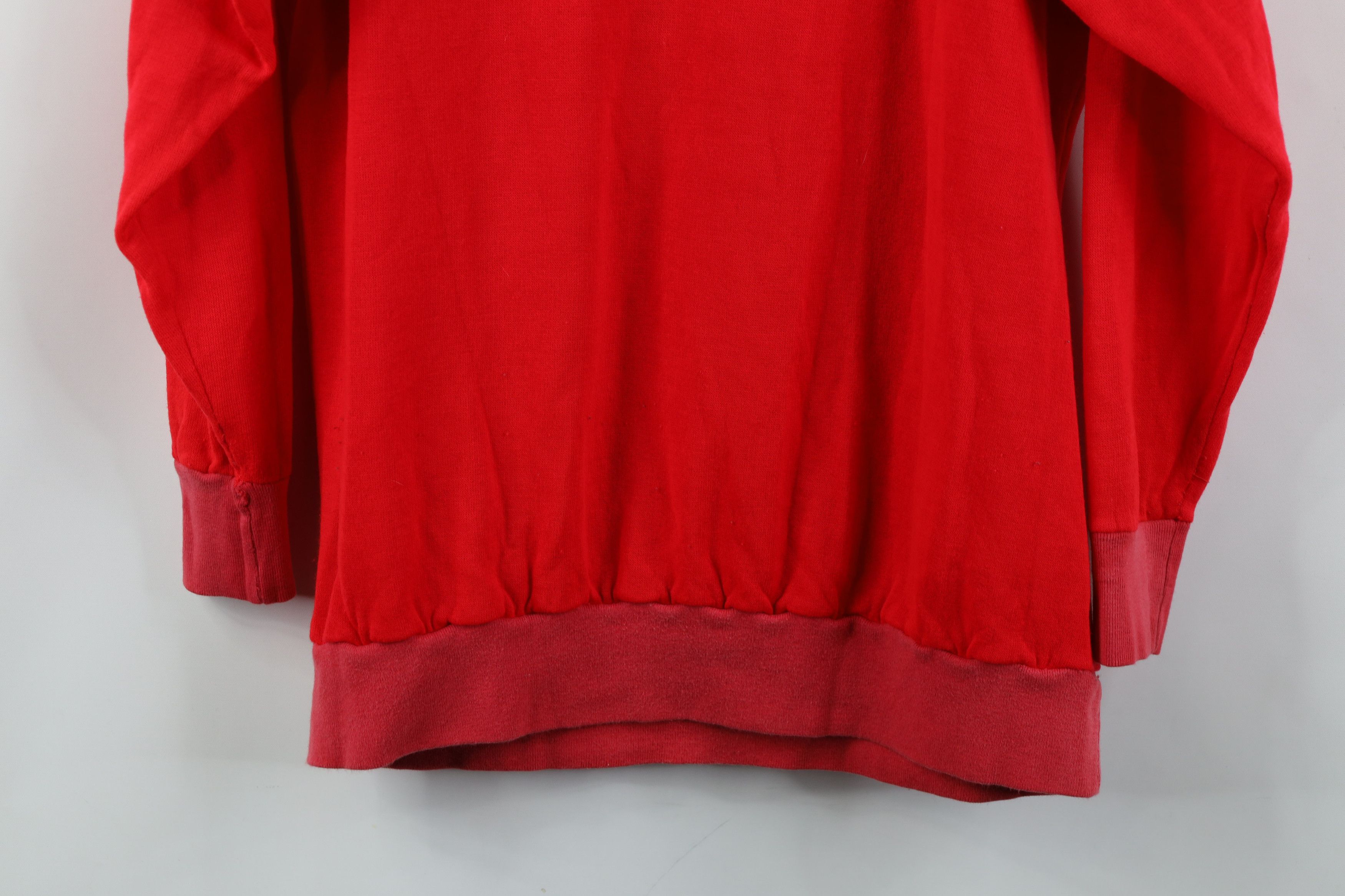Vintage Vintage 80s 90s Christmas Santa Reindeer Sweatshirt Red USA Size L / US 10 / IT 46 - 15 Thumbnail