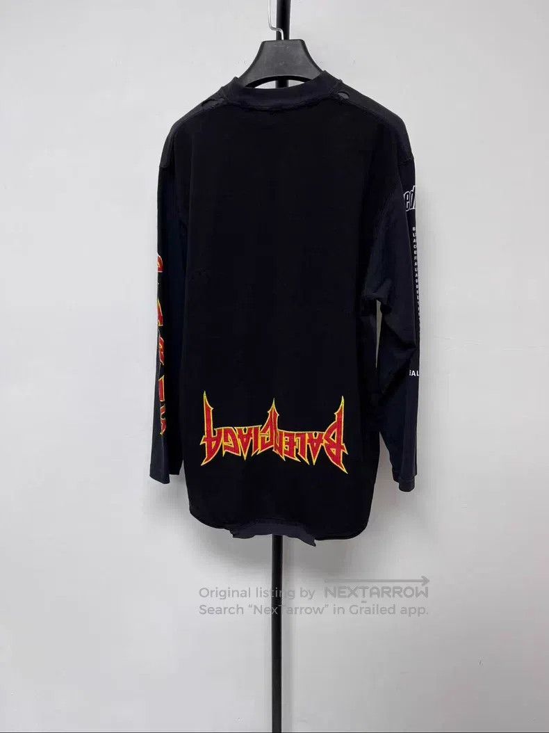 Balenciaga Balenciaga Inverted Letter Figure Printed Long Sleeve Crew Size US S / EU 44-46 / 1 - 2 Thumbnail