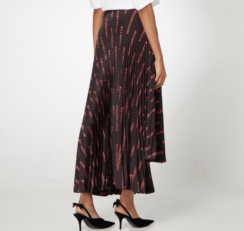 Balenciaga BALENCIAGA Logo Midi Skirt Size 26" / US 2 / IT 38 - 2 Thumbnail