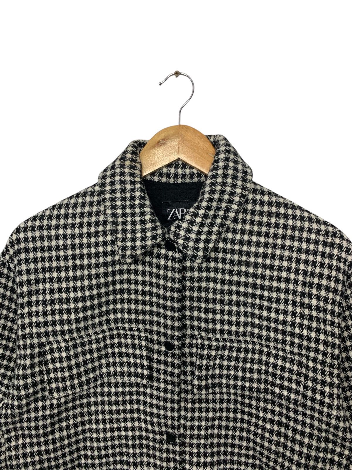 Japanese Brand × Zara Rare Zara Wool Jacket Snap Button Ups Size XS / US 0-2 / IT 36-38 - 6 Thumbnail