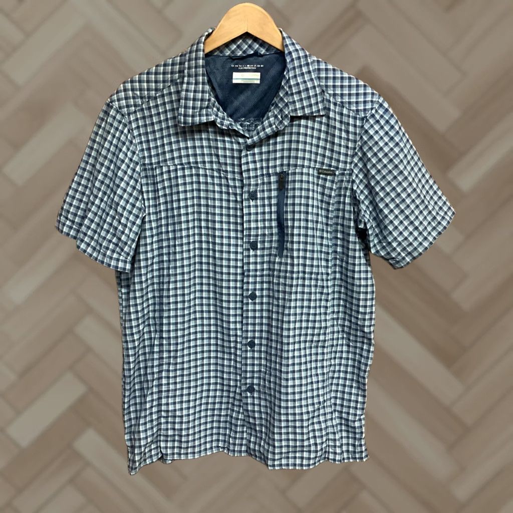 Vintage Columbia Omni-Shade Shirt Medium Mens Blue Size US M / EU 48-50 / 2 - 1 Thumbnail