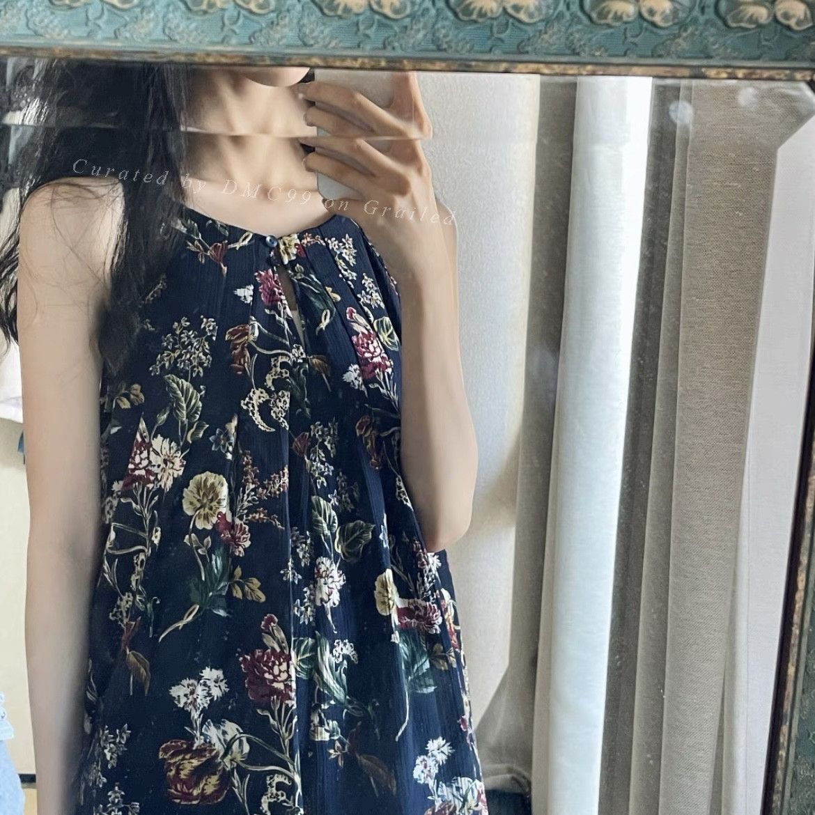 Vintage KBF Japanese Floral Jumpsuit Size 26" / US 2 / IT 38 - 1 Thumbnail