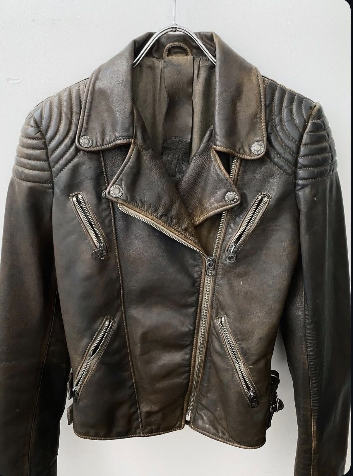 14th Addiction GAS Leather Biker Jacket Size US S / EU 44-46 / 1 - 7 Thumbnail