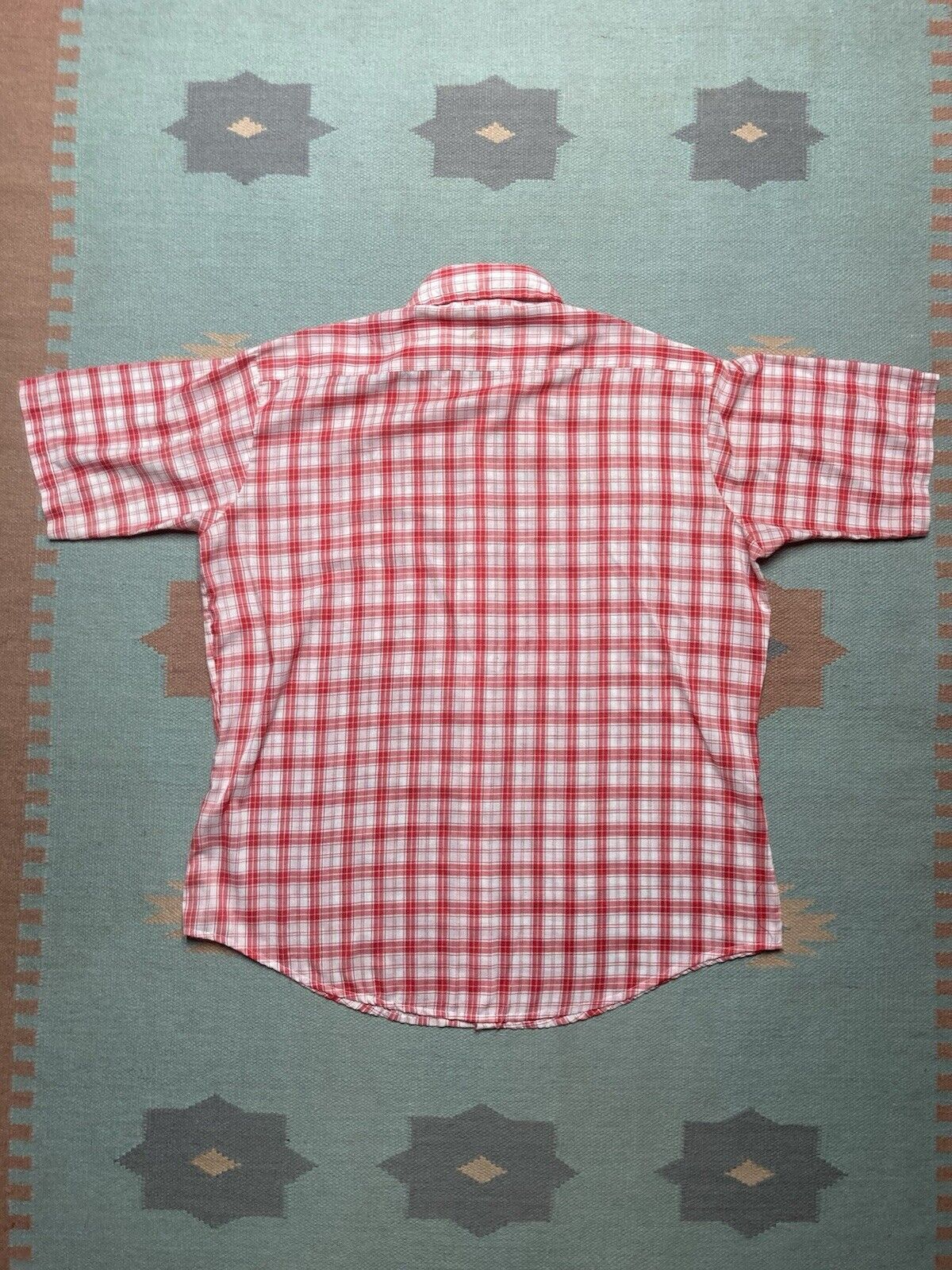 Vintage Vtg 70s button shirt Mr Leggs plaid check dagger collar XL Size US XL / EU 56 / 4 - 7 Thumbnail