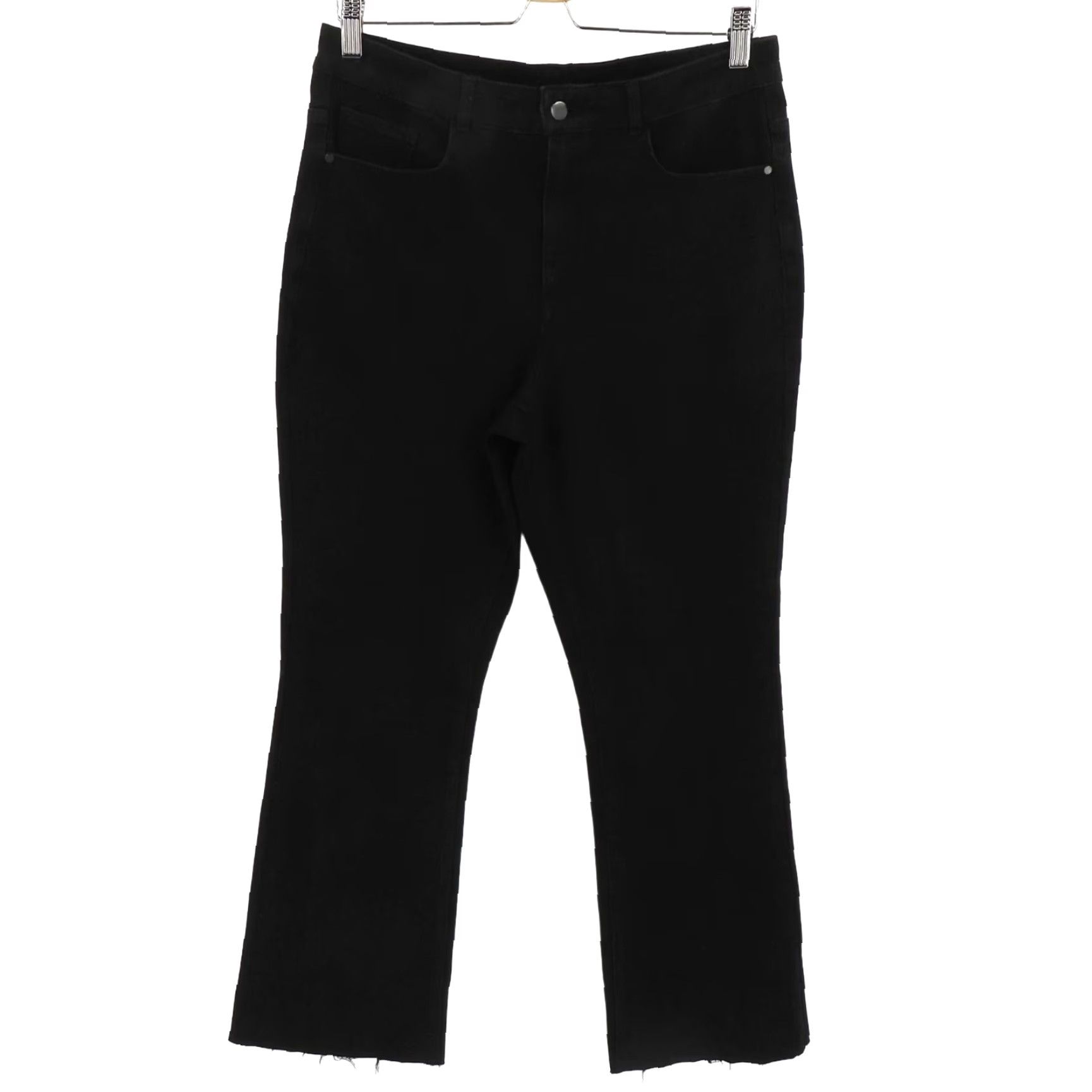 Commando Commando Womens Large Solid Black Denim Jeans Pants Bootcut Pockets High Rise Regular Size 36" / US 14 / IT 50 - 2 Thumbnail