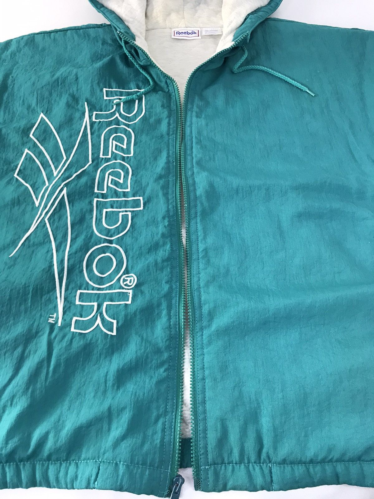 Reebok 90s Reebok Hooded Quilted Jacket Embroidery Big Log Size US XL / EU 56 / 4 - 5 Thumbnail