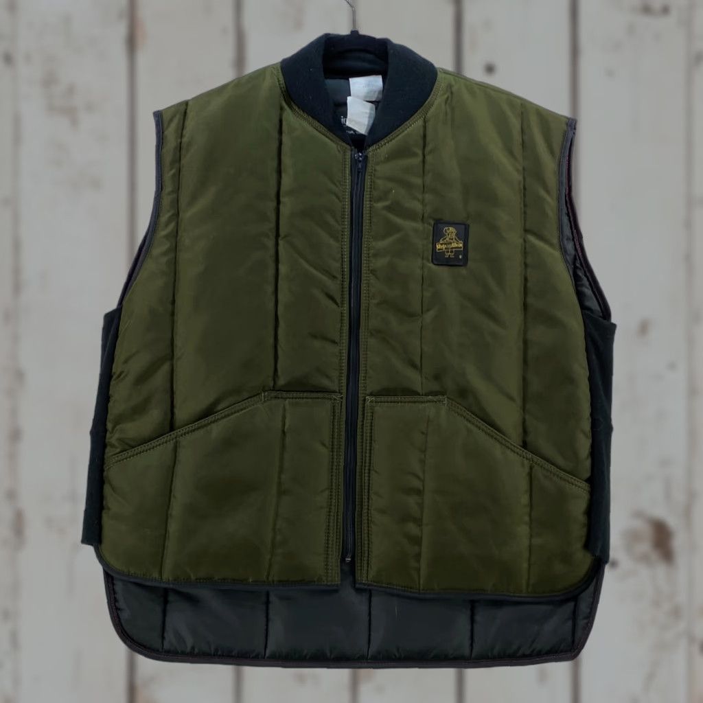 Refrigiwear VINTAGE RefrigiWear Vest Full Zip Nylon Insulated Quilted Men L Green Outdoor Workwear VTG - LOGO Pockets Lined Size US L / EU 52-54 / 3 - 1 Thumbnail