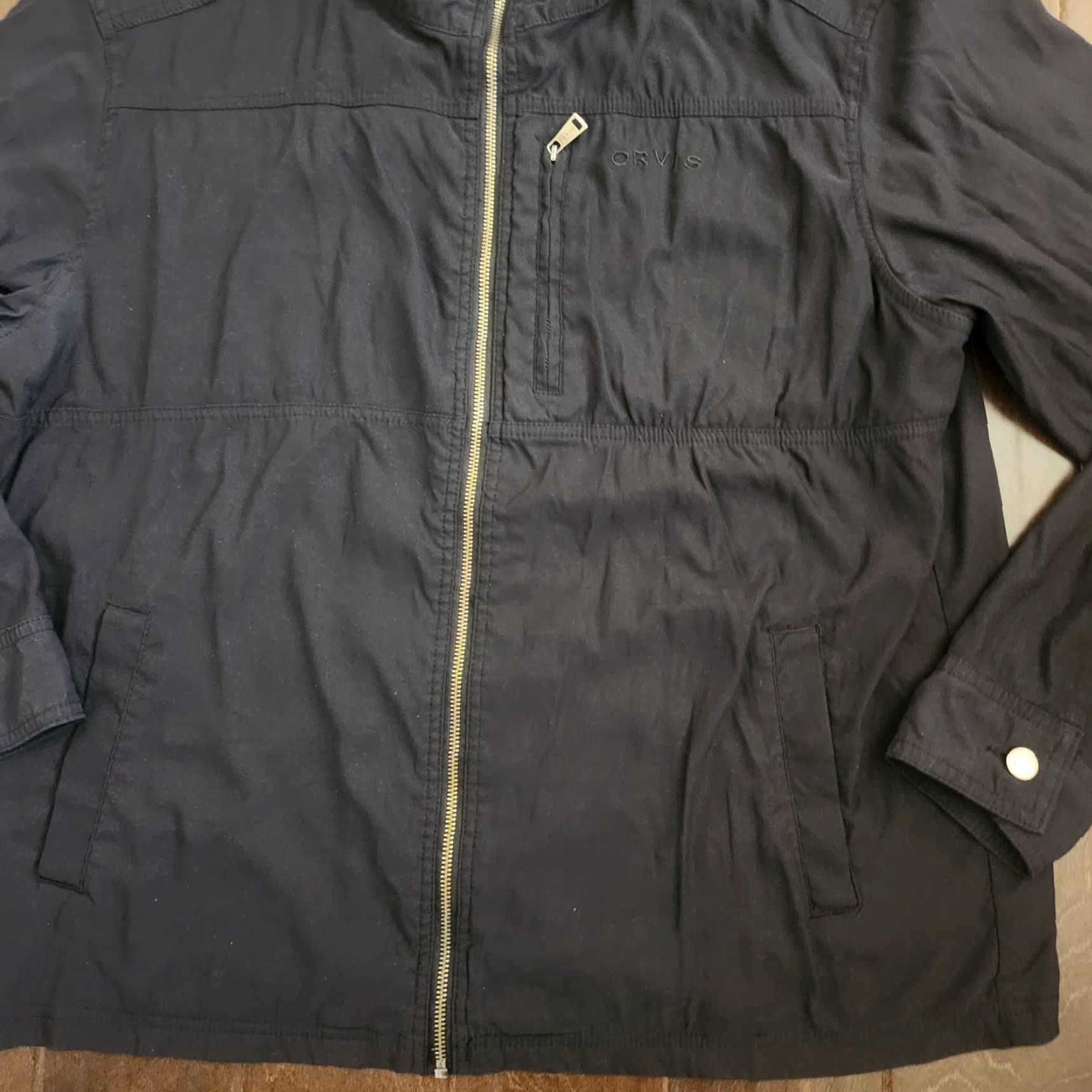 Orvis Orvis Mens Large Black Full Zip Lightweight Jacket Nylon Outdoor Casual Jacket Size US L / EU 52-54 / 3 - 7 Thumbnail
