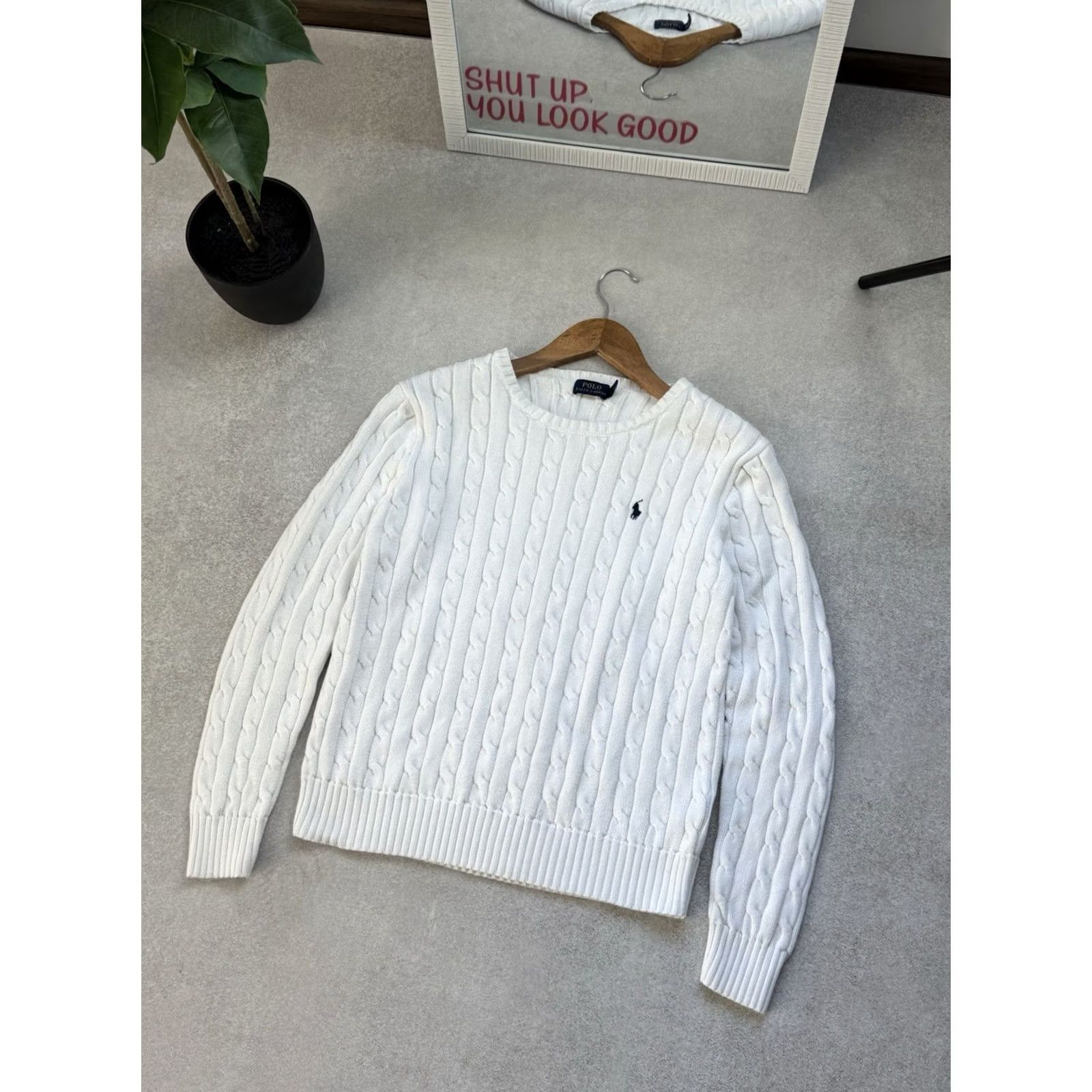 Polo Ralph Lauren Polo Ralph Lauren White Sweater Womens Pullover Crew Neck Luxury L Size Size L / US 10 / IT 46 - 3 Thumbnail