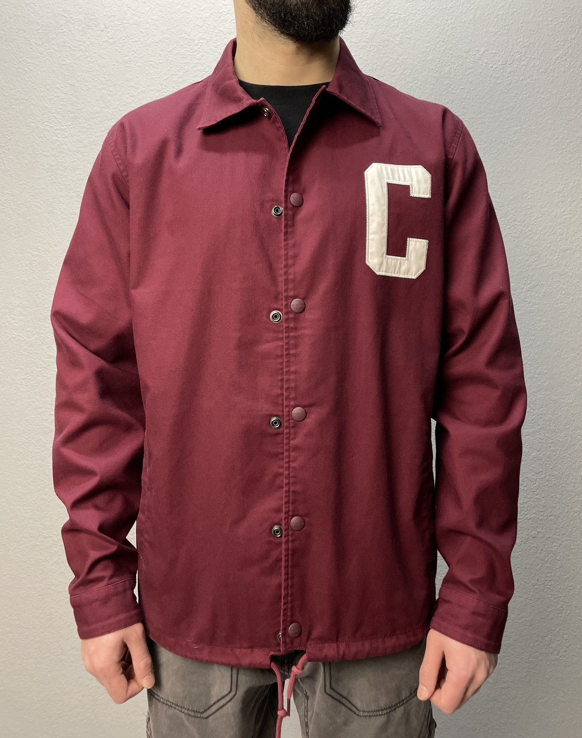 image of Y2K Carhartt Detroit Jacket Active Jacket Size L in Burgandy, Men's