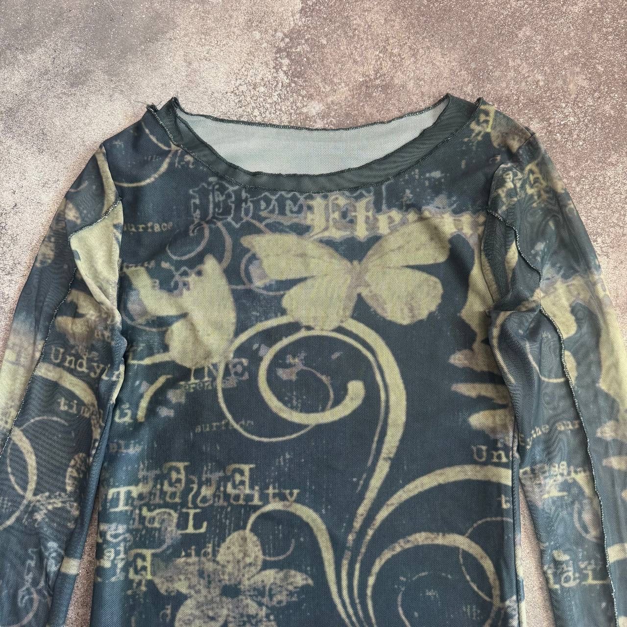 Vintage Jean Paul Gaultier Style Mesh Long Sleeve Top Size S / US 4 / IT 40 - 2 Thumbnail