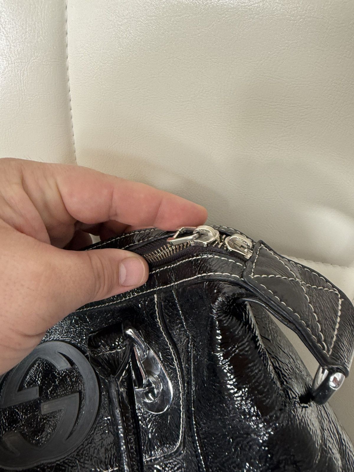 Gucci Gucci Dialux Snow Glam Black Hand Bag Boston Bag GG Logo Size ONE SIZE - 22 Thumbnail
