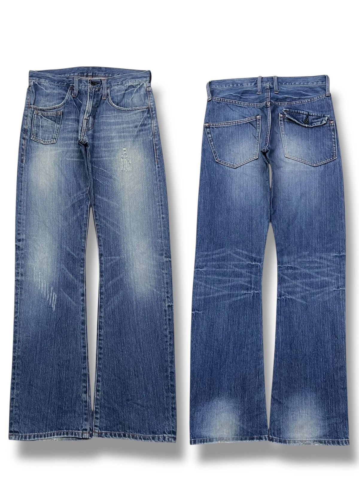 Global Work Vintage Japanese Brand Global Works - Faded Wash Jeans Size US 32 / EU 48 - 1 Thumbnail