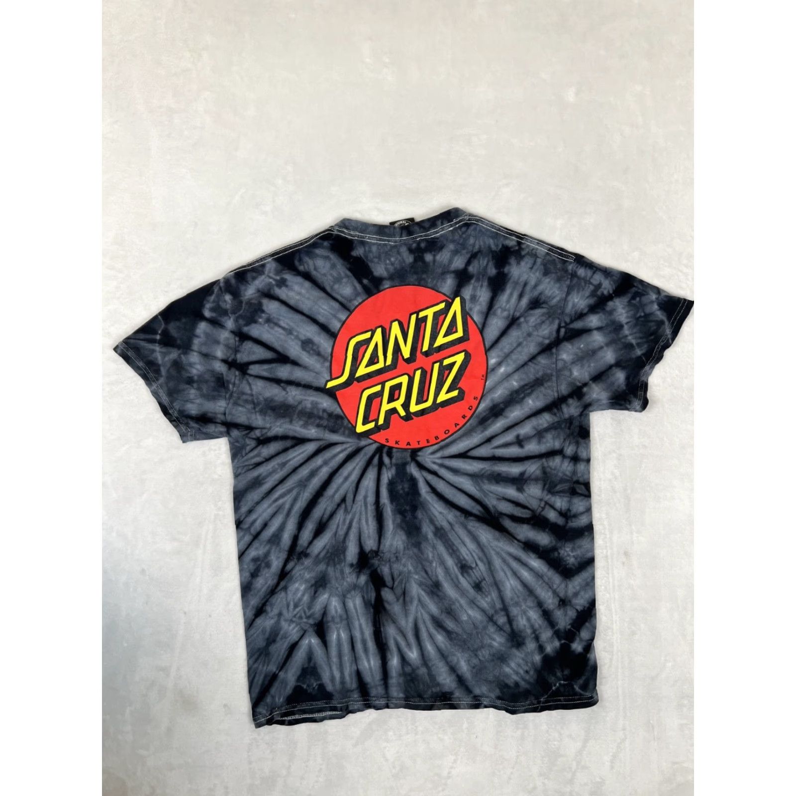 Vintage Santa Cruz Skateboards Mens Tie Dye T-Shirt Size Large Gray Black Double Sided Graphic Print Short Sleeve Crew Neck T-Shirt Regular Comfort Size US L / EU 52-54 / 3 - 6 Thumbnail