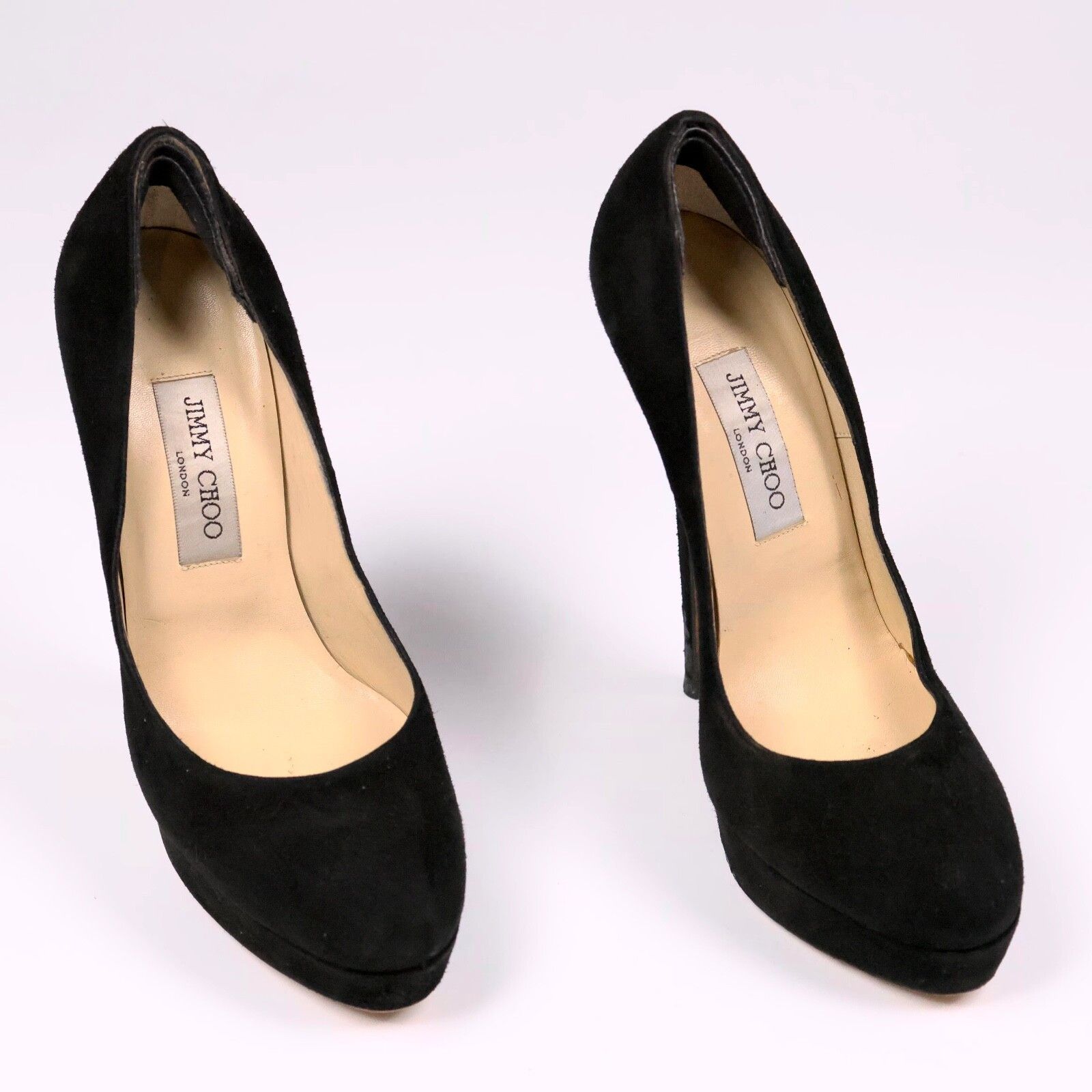 Jimmy Choo Jimmy Choo Black Suede Platform Stiletto Heels EU 39 / US 9 Size US 9 / IT 39 - 1 Thumbnail