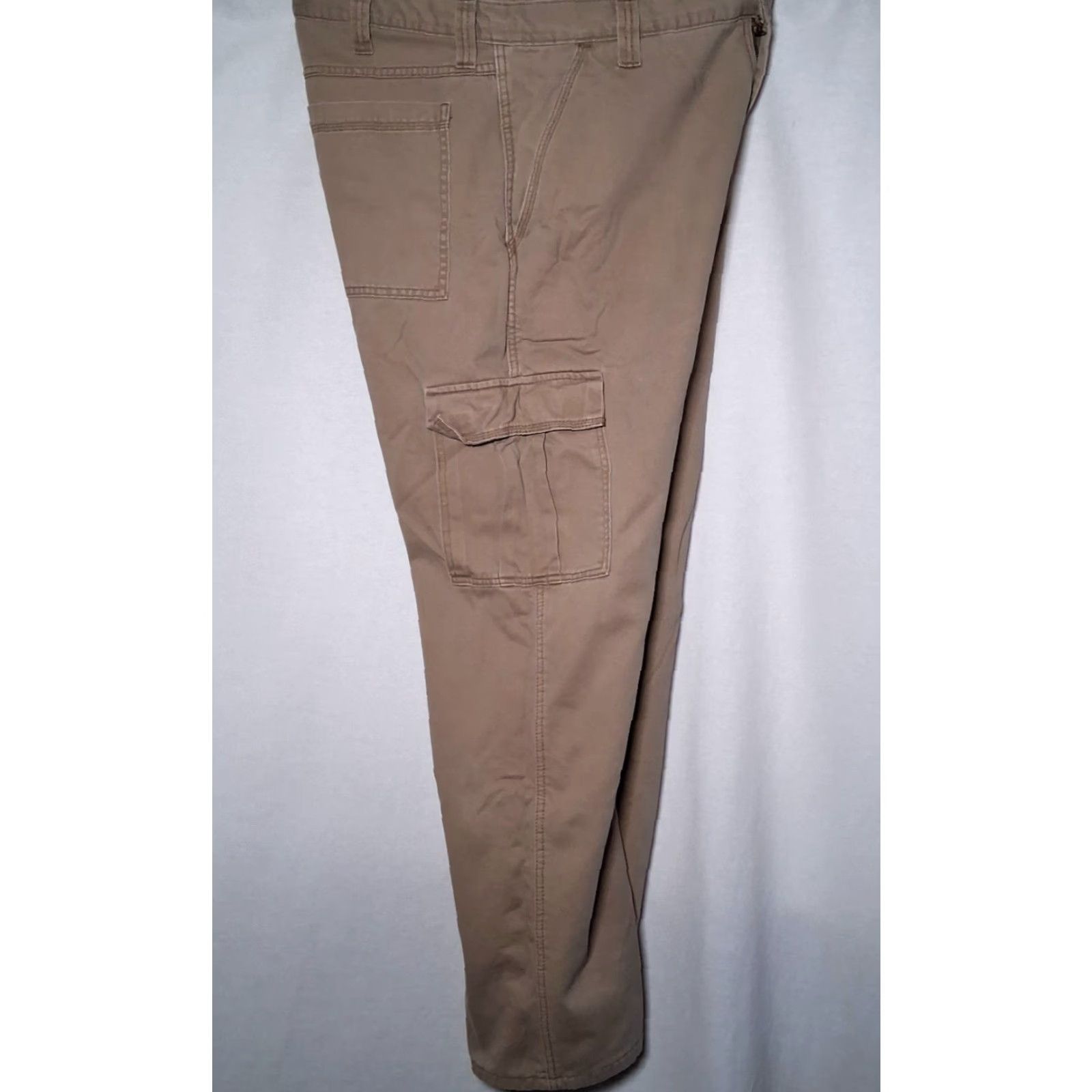 Wrangler Wrangler Cargo Pants Men 36x31 Beige Fleece Lined Twill Workwear Size US 36 / EU 52 - 4 Thumbnail