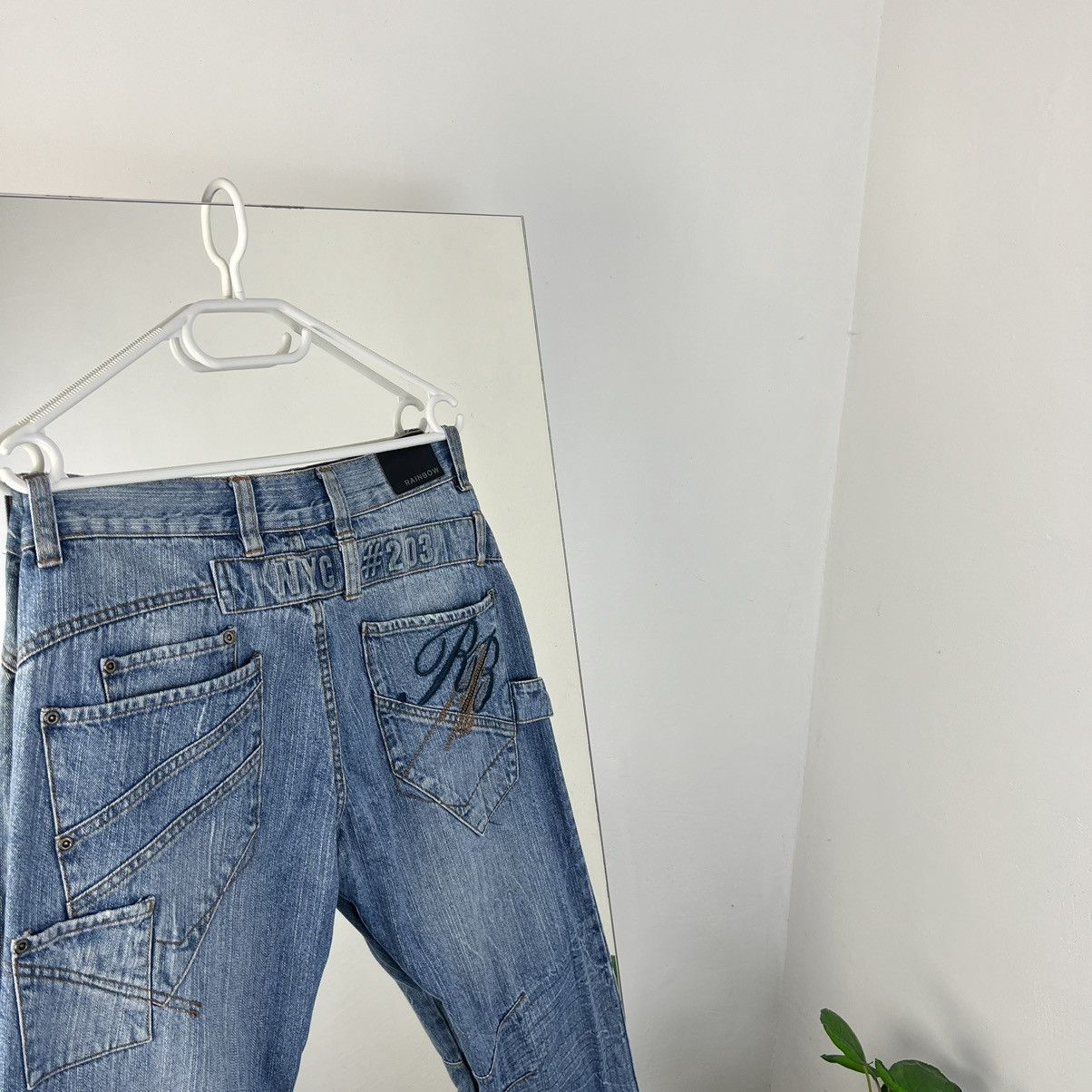 Vintage Japanese Y2K Rap Style Baggy Denim Jeans Streetwear 90s Size US 31 - 3 Thumbnail
