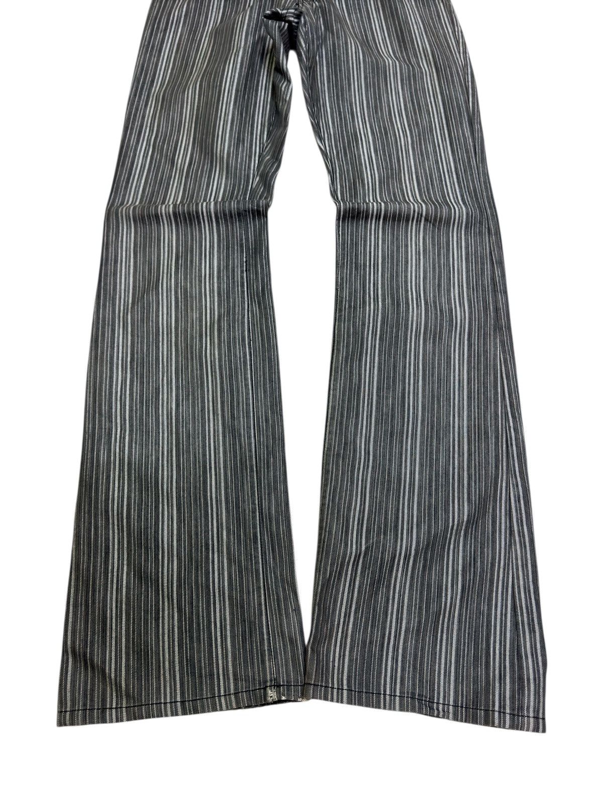 Japanese Brand Mk Homme Grey Striped Jeans Slight Flare Vintage Fit Size US 28 / EU 44 - 6 Thumbnail