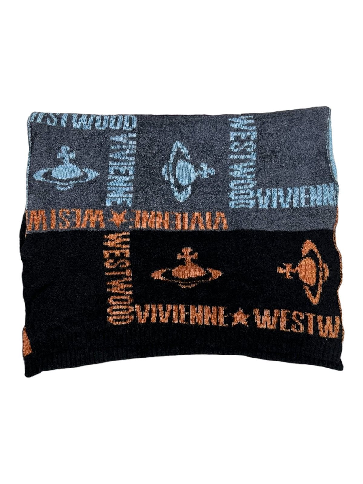 Vivienne Westwood OG VW Man Crazy Patchwork Multicolor Jacquard Scarf Winter Size ONE SIZE - 5 Thumbnail