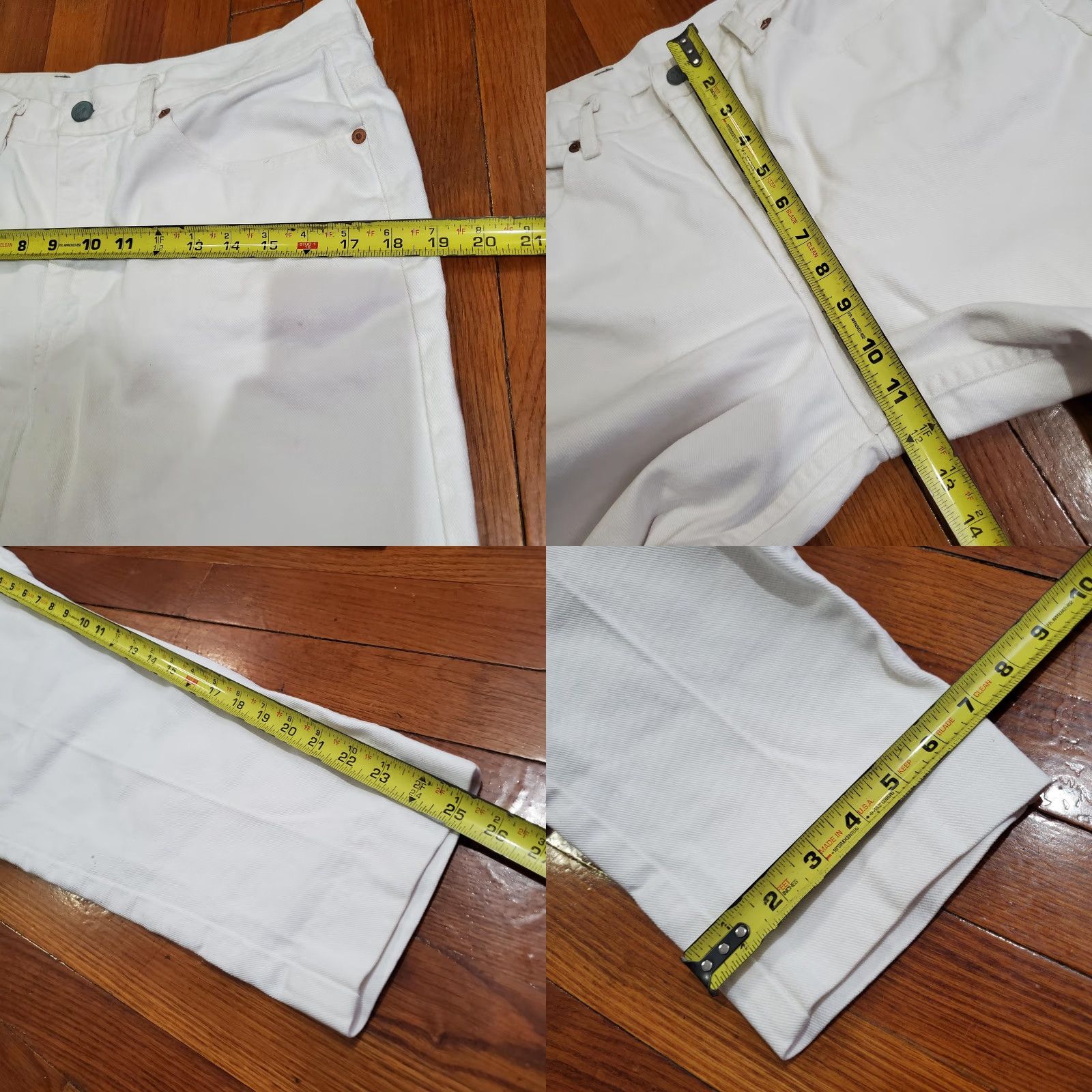 Calvin Klein VINTAGE Calvin Klein Jeans Womens 12 White High Rise Straight Jeans USA Made Size 34" / US 12 / IT 48 - 9 Thumbnail
