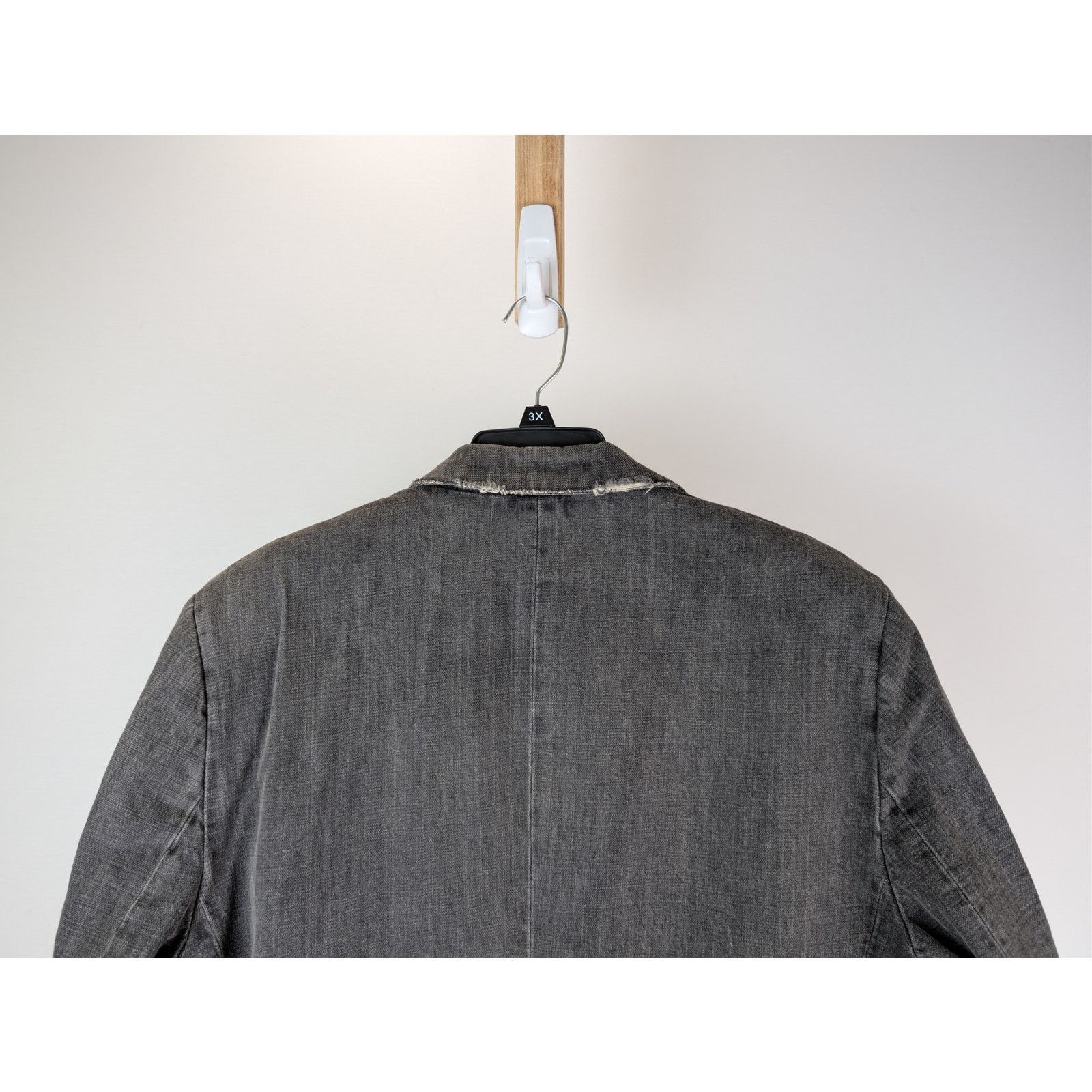 Balenciaga o1rshd1 Japanese Ring Black Denim Washed Jacket Wash Black Size US S / EU 44-46 / 1 - 12 Thumbnail