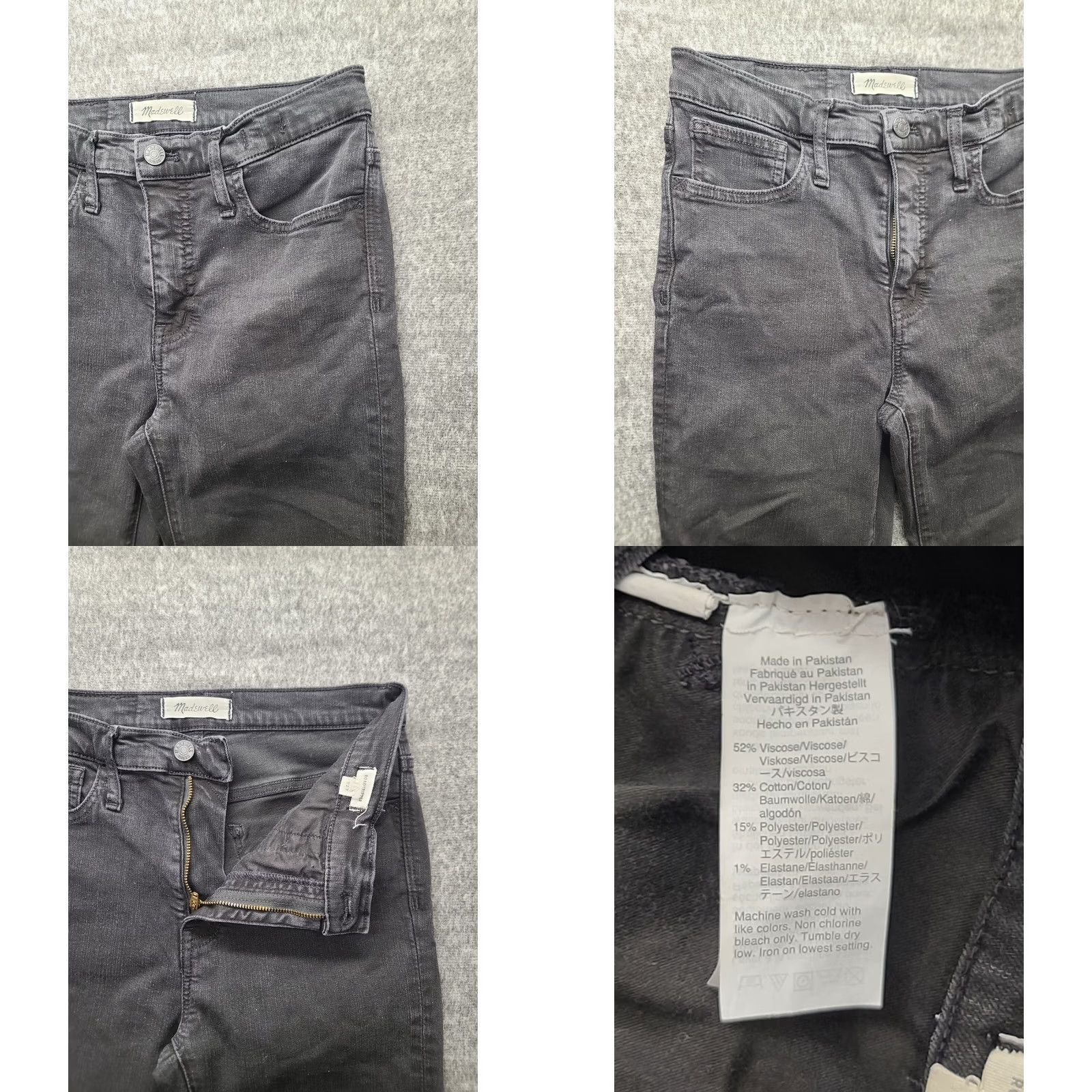 Madewell Madewell Roadtripper Jeans Womens T27x30 Regular High Rise Stretch Black Size 27" / US 4 / IT 40 - 8 Thumbnail