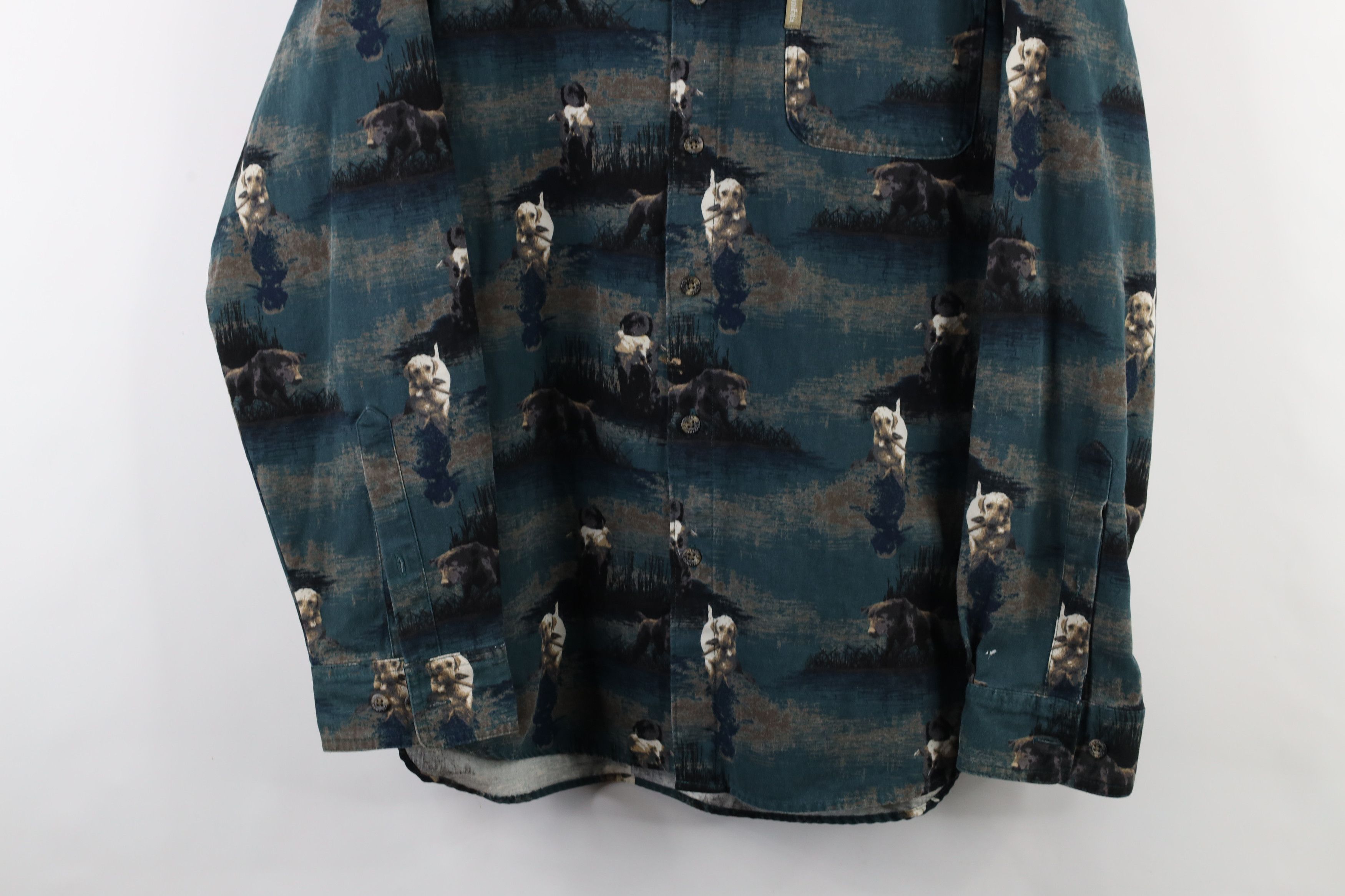 Columbia × Vintage Vintage Columbia Hunting All Over Print Button Down Shirt Size US L / EU 52-54 / 3 - 3 Thumbnail