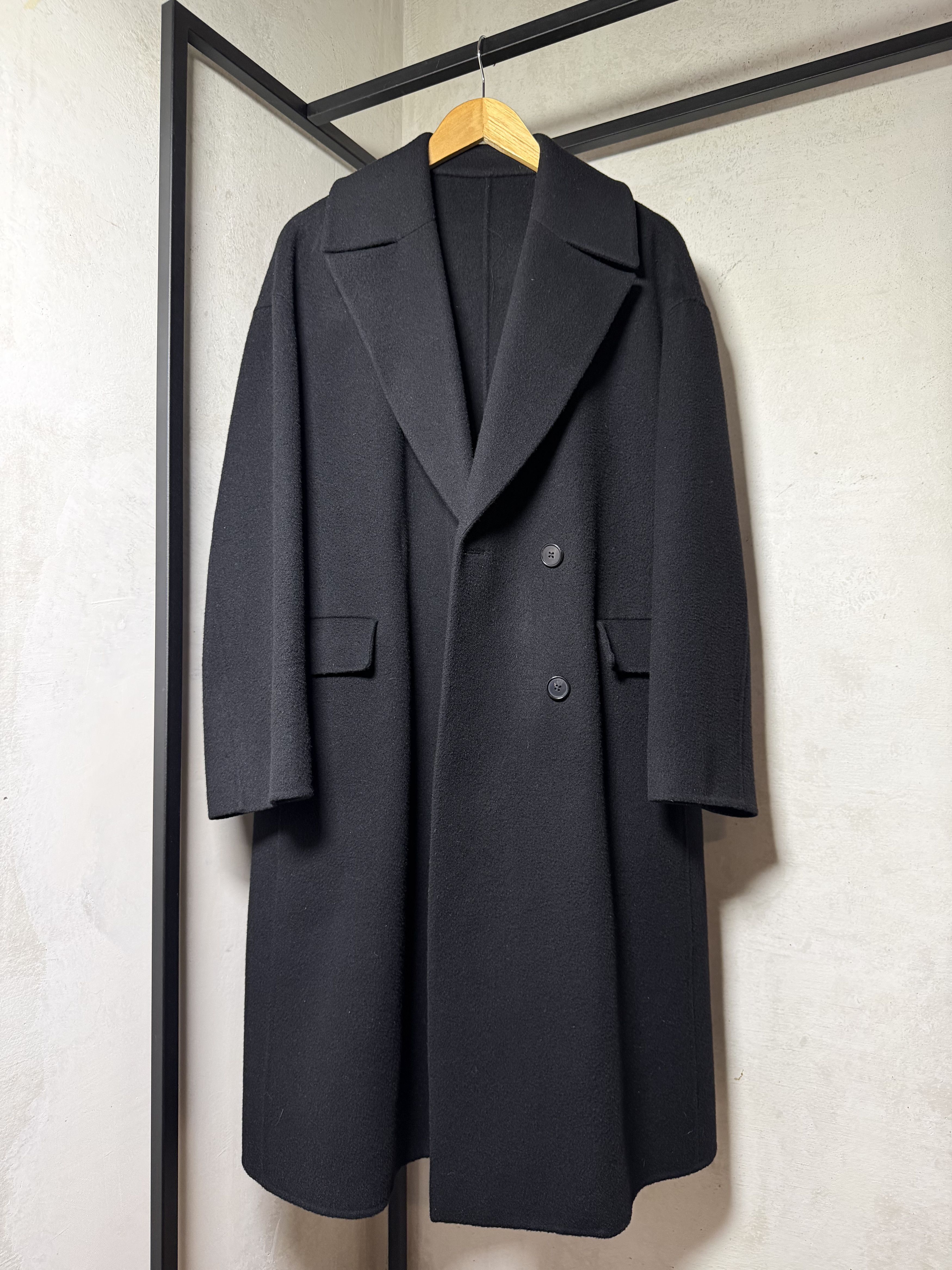 Juun.J Juun.J Black Wool Double-Breasted Coat Size S / US 4 / IT 40 - 17 Thumbnail