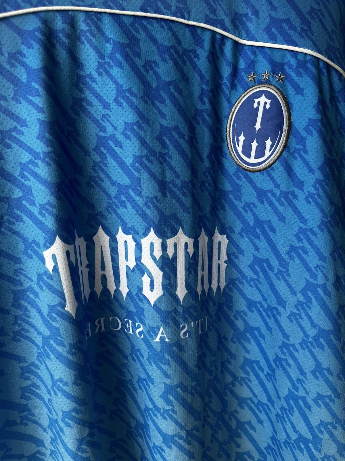 Trapstar London Trapstar Blue Monogram Jersey Italian Collaboration DrillY2K Size US XL / EU 56 / 4 - 3 Thumbnail