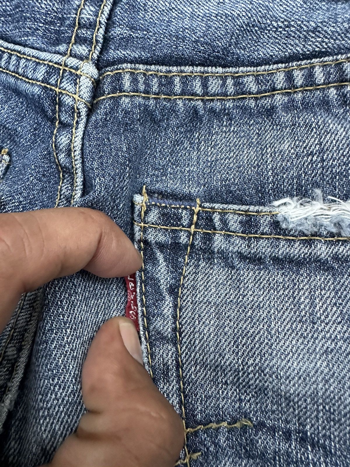 Levi's Vintage Levi’s 503 Japan Distressed Denim 30x30 D14 Size US 30 / EU 46 - 11 Thumbnail