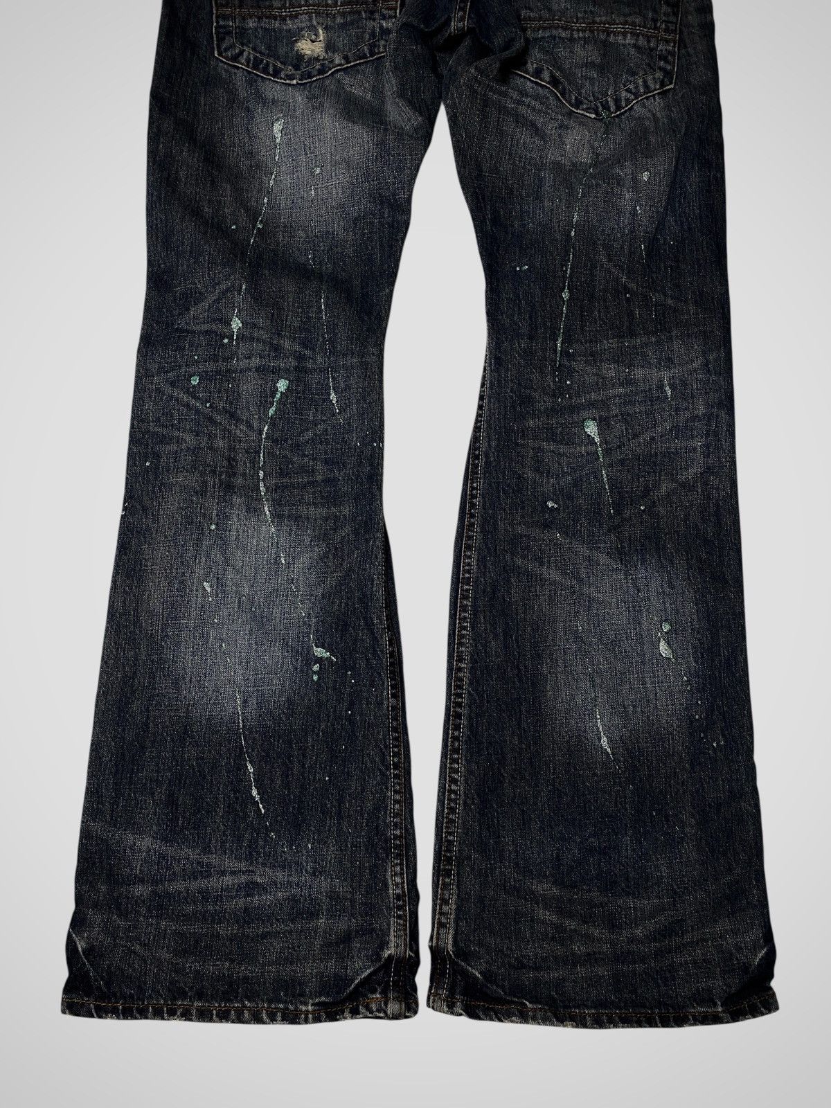 If Six Was Nine Root Three Seawash Glittery Flared Jeans Size US 34 / EU 50 - 6 Thumbnail