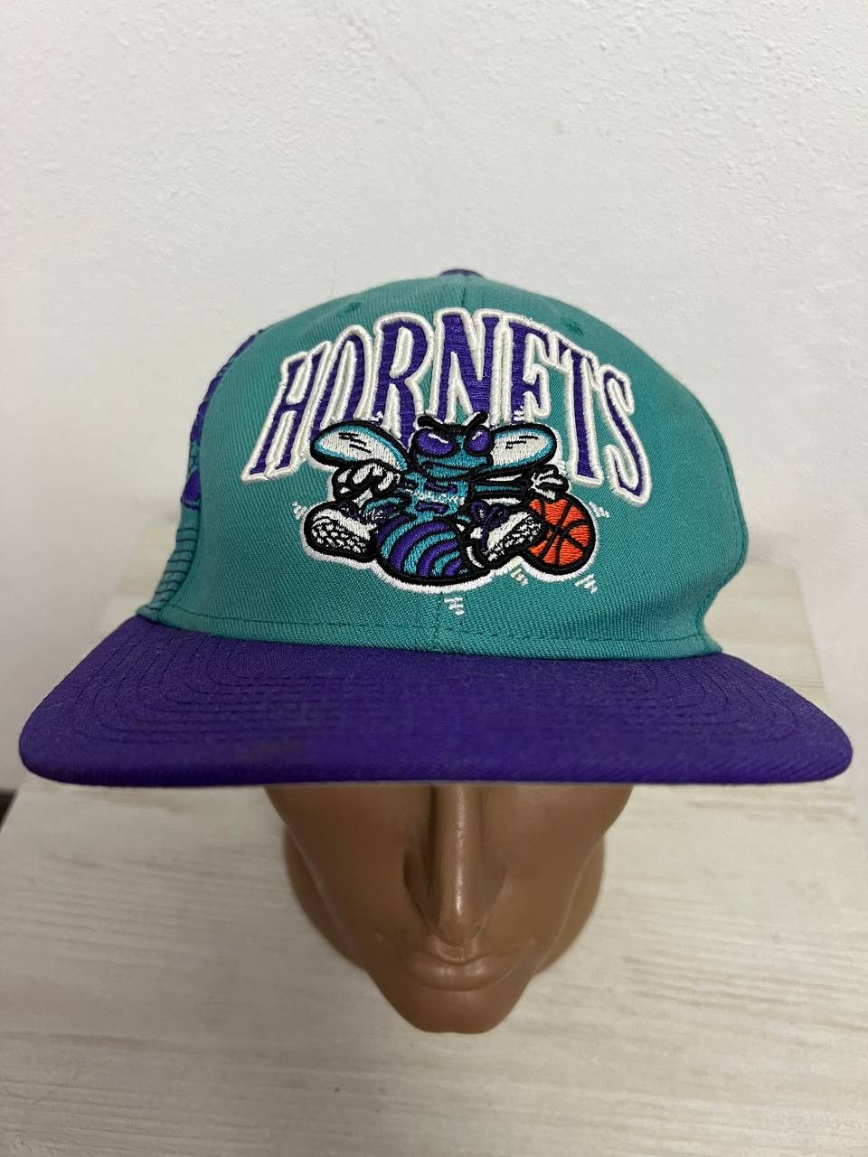 Mitchell & Ness × Vintage Vintage Charlotte Hornets Hat Snapback Mitchell Ness Cap Size ONE SIZE - 1 Thumbnail