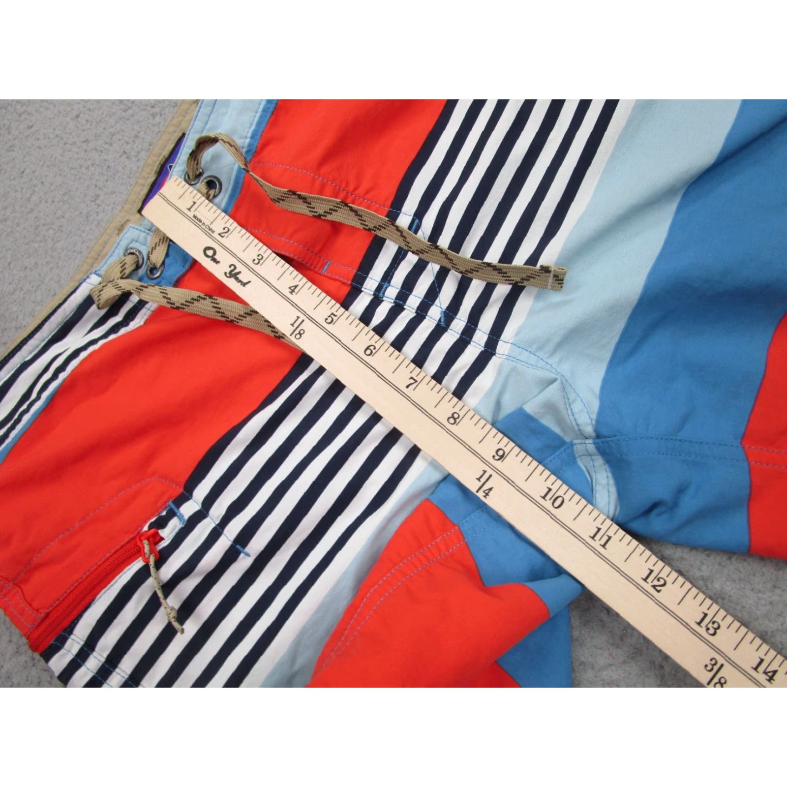 Patagonia Patagonia Shorts Mens 32 Blue Orange Striped Board Shorts Trunks Swim Size US 32 / EU 48 - 5 Thumbnail